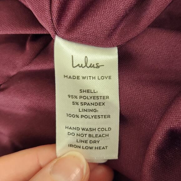 LULUS Glam Plum Velvet Off-the-Shoulder Mini Dress, Size Medium - Picture 14 of 14